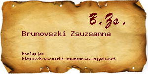 Brunovszki Zsuzsanna névjegykártya